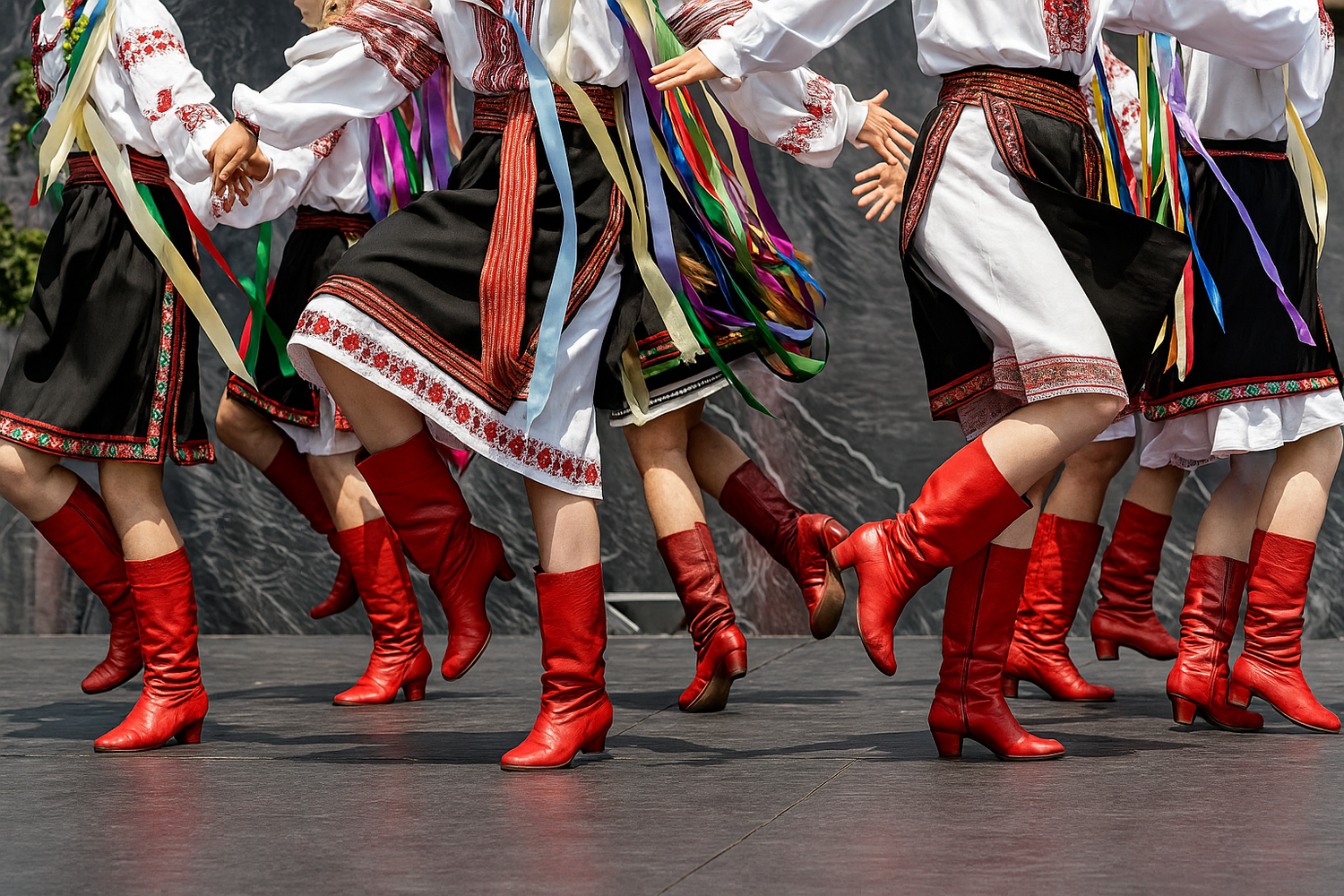 <p>UKRAINE, FOLK WOMEN BOOTS</p>