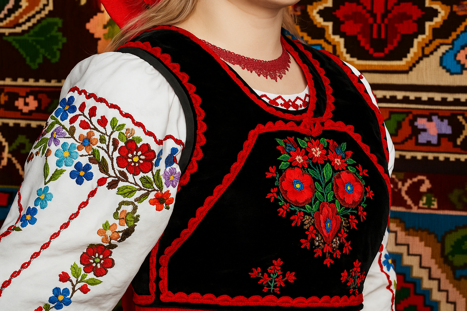 <p>ROMANIA, WOMEN TRADITIONAL FOLK COSTUMES</p>