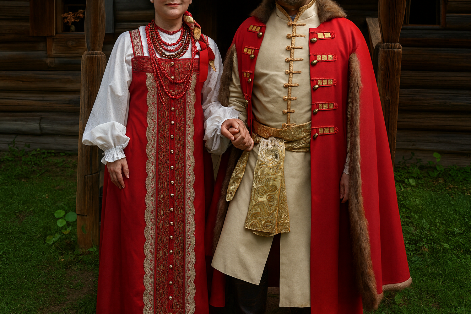 <p>RUSSIA, WOMEN TRADITIONAL FOLK COSTUMES</p>